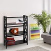 Casual Home Casual Home Montego 3-Shelf Folding Bookcase, Black