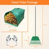 Gardzen 12 Tines Gardening Leaf Rake, Lightweight Steel Handle, Detachable,
