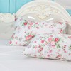 White 400 Thread Count Cotton Pillowcase Set, Red Flower Printed