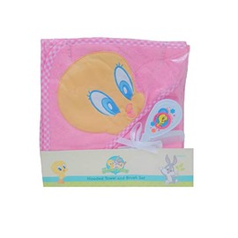 Hooded Towel and Brush Set (PINK)