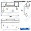 Fixrello Composite Door Hinge White | 1 x 3D Adjustable