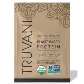 Truvani Vegan Pea Protein Powder | Chocolate Peanut Butter | 20g Organic Plant Based Protein | 1 Serving | Keto | Gluten & Dairy Free | Low Carb | No Added Sugar