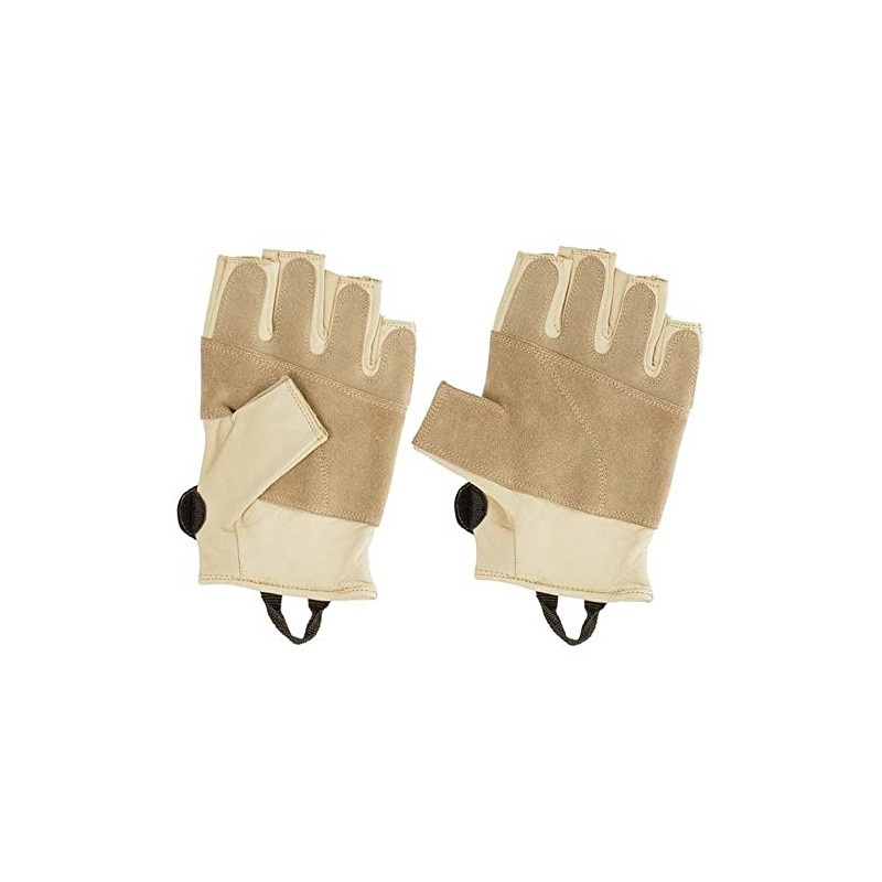 Singing Rock Grippy 3/4 Leather Glove (Medium), tan