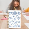 Foritho Blue Coquette Bow Beach Notebook, Ocean Seashell Conch Preppy