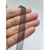 FAYADA Black Sheer Organza Ribbon 3/8" Silky Soft Fabric Chiffon