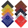 KYEDGC 10 Pcs Cowboy Bandana, Colourful Paisley Bandana Set, Multifunction