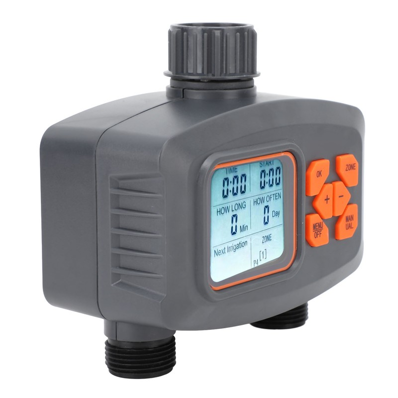 2 Outlet Hose Watering Timer 2 Zone Sprinkler Timer with