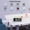HOMVILLA Digital Alarm Clock with Adapter, 2 Alarms, USB Charging