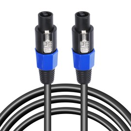 SUNNAREPOON 10 Feet Speakon to Speakon Cable, 1pc 2 Conductors Speak-ON Cables with Twist Lock for Pro DJ PA Amplifier, Mixer, Studio Audio Wiring Cord (10ft., 1-Pack)