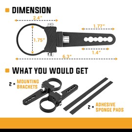 Wsays 1.75'' Custom Side Roll Cage Bull Bar Clamps LED Light Mount Bracket Compatible with Ranger RZR Ace General Fit Arctic Cat YXZ Teryx ATV UTV