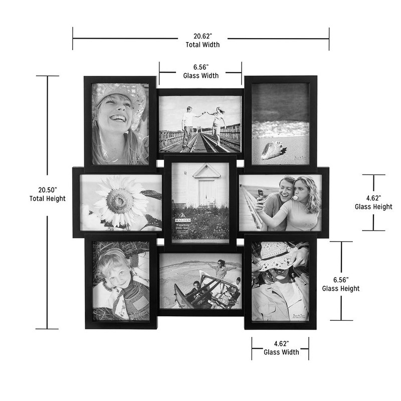 Malden International Designs 5 x 7 9-Opening Dimensional Collage Photo