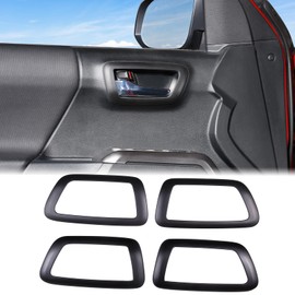 Aunginsy Car Inner Door Handle Panel Frame Trim Compatible with Toyota Tacoma 2016-2023 Pickup Truck Front Rear Side Door Handle Panel Look Decorative Cover Protective Sticker ABS Interior Accessories