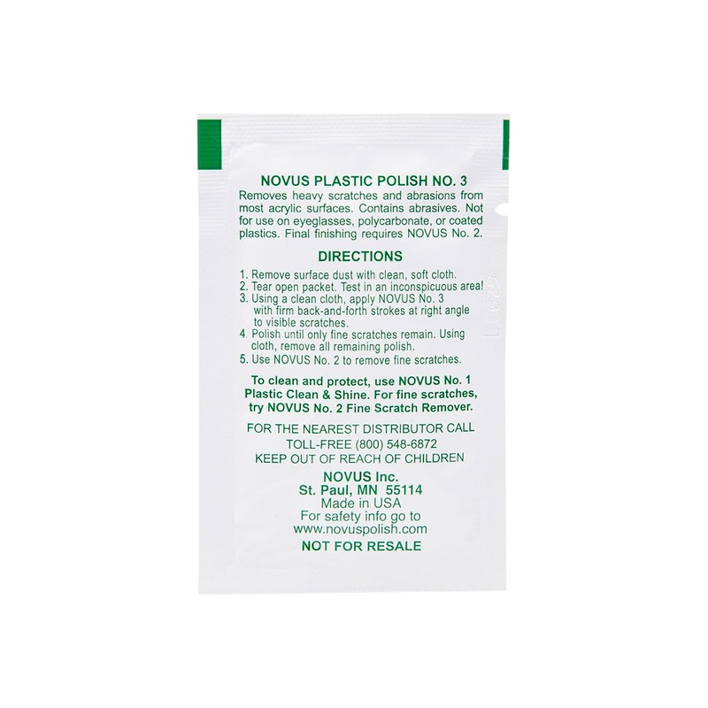NOVUS 7123 | Plastic Polish #3 | 100 Sample Size