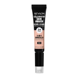 Revlon ColorStay Skin Awaken 5-in-1 Concealer, Lightweight, Creamy Longlasting Face Makeup with Caffeine & Vitamin C, For Imperfections, Dark Circles & Redness, 002 Universal Brightener, 0.27 fl oz