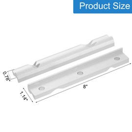 sourcing map 8" Aluminum Vise Jaws with Magnetic V-Type Soft Rubber Pads Covers Durable Multi-Purpose Vises Protector Kit for Holding Wood Plastic Tube Plumbing Silver