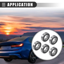 Motoforti Universal 16002-2RS Deep Groove Ball Bearings, Double Sealed Bearing, 15mm Inner Dia 32mm OD 8mm Bore,Steel, Chrome, 5pcs