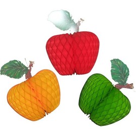 Paper Apple Party Decorations (Pack of 12)