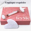 BAIMEI Face Roller & Gua Sha Set, Jade Facial Roller