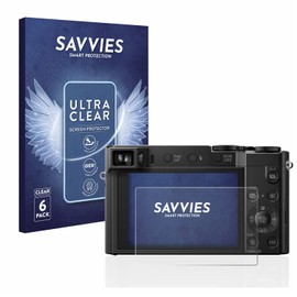 Savvies 6 Pack Screen Protector compatible with Panasonic Lumix DMC-TZ100 Protection Film Clear