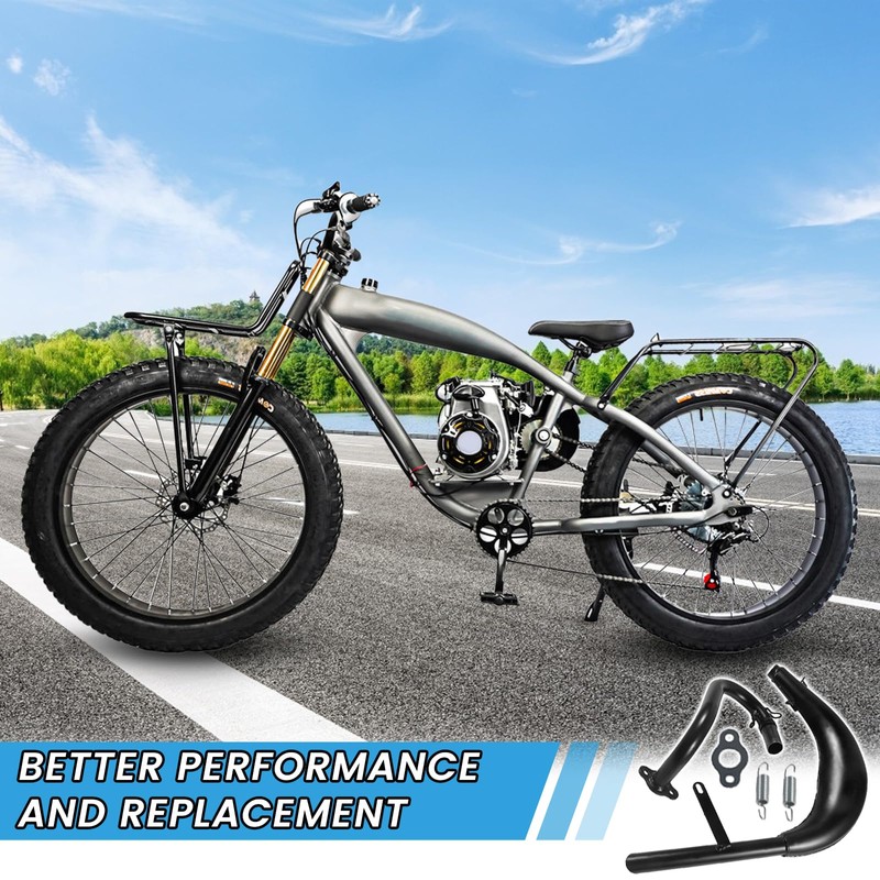HXGXKBQ Performance Exhaust Muffler Expansion Chamber Pipe Silencer Gasket for