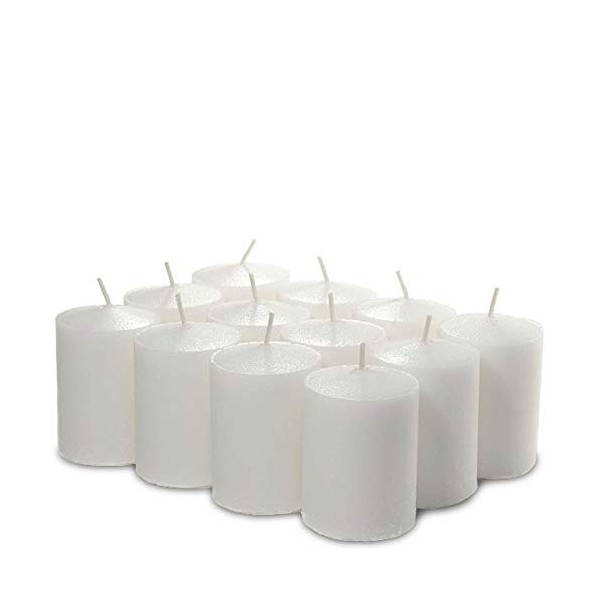 3 Boxes of Unscented No Fragrance White Votive Candles for