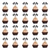 Sleyberoy Checkered Flag Racing Cupcake Toppers-Racing Flag Finish Line、Flags Race