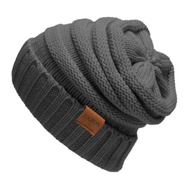 ZOORON Winter Hats for Women Cable Knit Hats Soft Warm Womens Beanies Stretch Thick Knitted Cap for Cold Weather