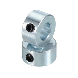 PATIKIL Bore 5/16" Shaft Collar 5/8" OD 5/16" Thickness, 2 Pack Carbon Steel Zinc Plated Landing Gear Stopper Wheel Collar with M4 Set Screw for Machine Tools Industry, Silver