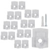 suiwotin 25pcs Mirror Hanging Clips, Plastic Glass Retainer Clips, Clear