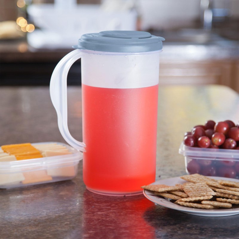 Sterilite 2 Qt Round Pitcher, Spout and Handle for Easy