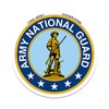 Army National Guard car bumper sticker 4" x 4"
