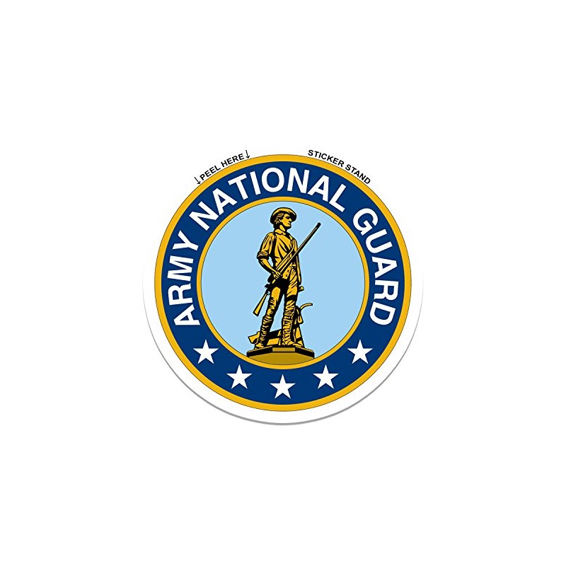 Army National Guard car bumper sticker 4" x 4"