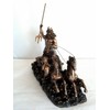 US Poseidon on Hippocampus Chariot Nautical Statue Sculpture Figure