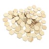 Levemolo 100pcs Hexagon Shape Wood Slices DIY Craft Material Smooth