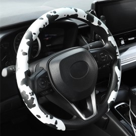 XUKEY Car Steering Wheel Cover Non-Slip Universal Fit For O/D Type15"/38 cm Cow Print