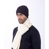 CLASSE77 Wool hat (70%) cashmere blend (30%) with ribbed lapels,