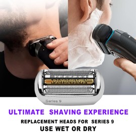 92S Series 9 Braun Electric Shaver Replacement Head for Men Razor Shaving Compatible with Braun Replacement Electric Shaver Heads 9290cc 9291cc 9370cc 9293s 9385cc 9390cc 9330s 9296cc (2packs)