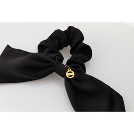 (2 types) Big ribbon gold point scrunchie color / (2종) 빅 리본 골드 포인트 스크런치 컬러