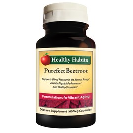 Healthy Habits Purefect Beetroot - Organic Beetroot Powder Bottle 60 Veg Capsules