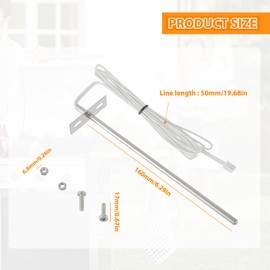 HUAREW RTD Temperature Probe Sensor Replacement for Camp Chef Wood Pellet Smoker Grill Accessorie, RTD Temperature Probe Sensor Accessorie Replace Parts PG24-44