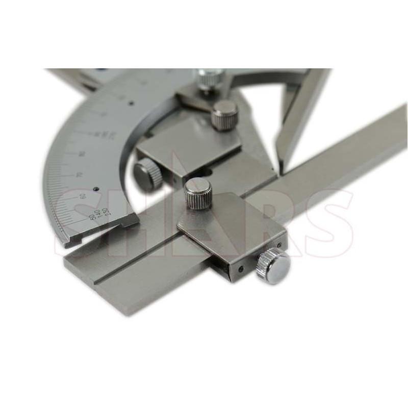 Shars 320 Degrees Universal Bevel Protractor Satin Chromed Stainless 2
