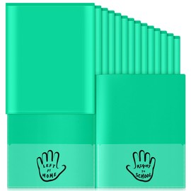 48 Pack Take Home Folder Parent Teacher Communication Folders -Heavy Duty Plastic 2 Pocket Homework Folder, Letter Size School to Home Classroom Supplies for Teacher Student Back to School(Green)