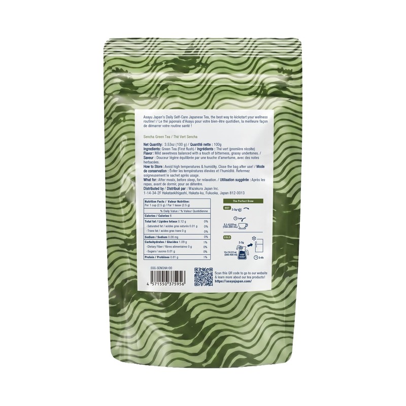 Asayu Japan Sencha Green Tea, 100% Made in Japan Loose