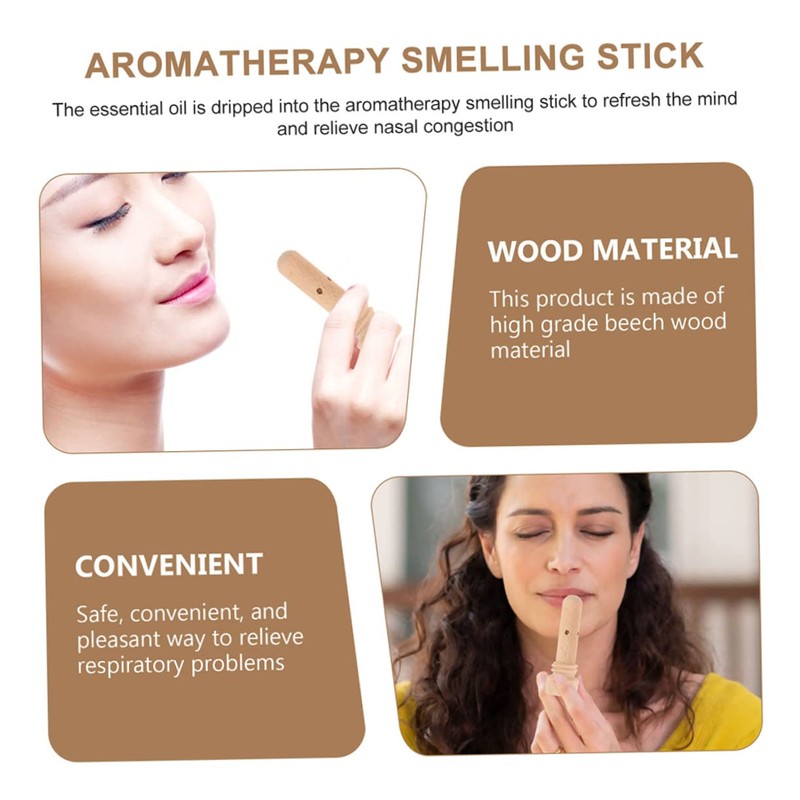 KOMBIUDA 1set Aromatherapy Nasal Stick for Essential Oils Impact-resistant Tube