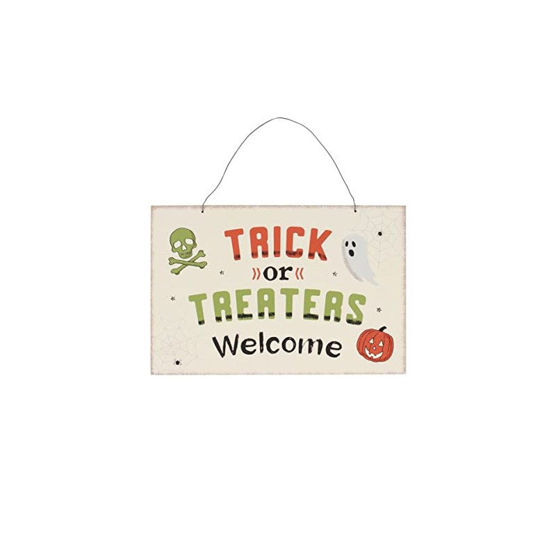 Horror-Shop Trick Or Treaters Welcome Sign 20x30cm