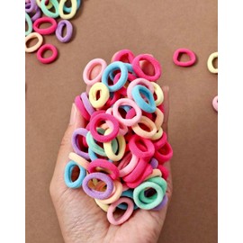 Hair Ties Multipack, Small Elastic Bands, Assorted Colors, 100+ Pieces