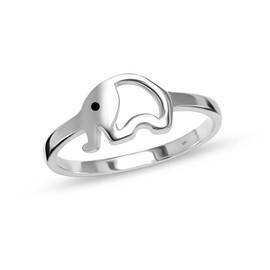 LeCalla 925 Sterling Silver Elephant Ring for Women | Animal Design Jewelry Gift for Her | Women's Adjustable Finger Ring, Medium, Sterling Silver, No Gemstone
