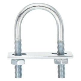 uxcell Round U-Bolts, 6 Set 35mm Inner Width 75mm Length M8 Zinc-Plated Carbon Steel U Clamp Bolt with Nuts and Plates, for Boat Trailer