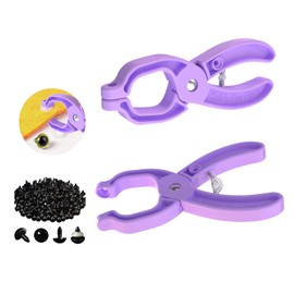 Safety Eyes Snapper Crochet Accessories Tool, Auxiliary Tool for Attaching Safety Eyes, for Crocheting Safety Eyes Crochet Tools for Amigurumi 5-30mm Animal Eyes Making Supplies Tool (Dark Violet)