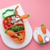 スプーン フォーク セット 離乳食ー ギフト ケース付き ア ニンジン型フォーク付き 再利用可能な食器